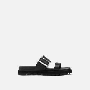 Sorel Womens Roaming Buckle Slides Black Size 8